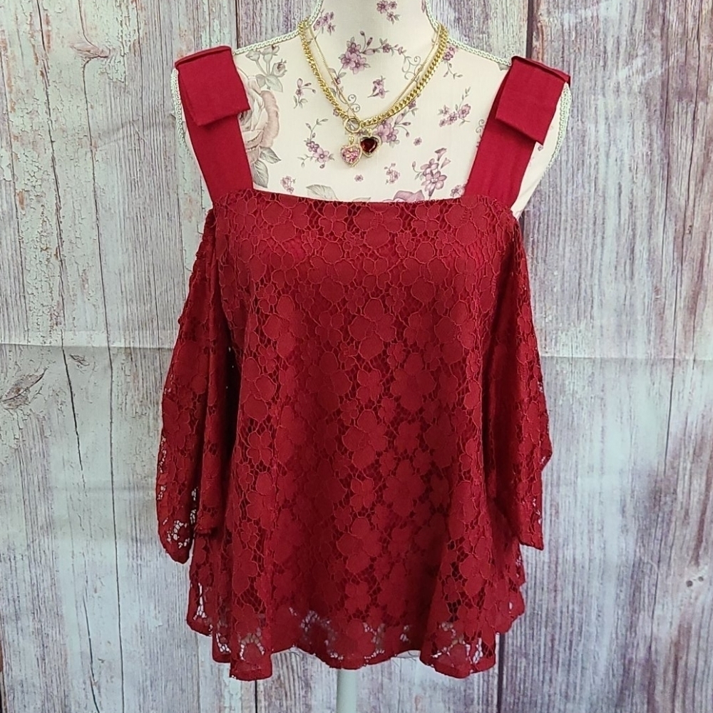 Bowed Lace Top
